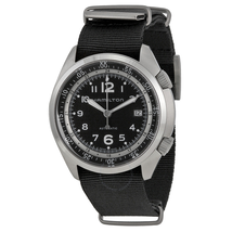 Hamilton Khaki Pilot Pioneer Automatic Black Dial Black Fabric Men's Watch H76455733