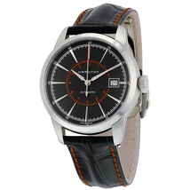 Hamilton Railroad Automatic Black Dial Black Leather Men's Watch H40555731