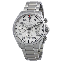 Hamilton Khaki Pilot Automatic Chronograph Silver Dial Stainless Steel Men's Watch H64666155