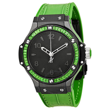 Hublot Big Bang Tutti Frutti Black Dial Green Strap Ladies Watch 361.CG.1110.LR.1922