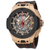 Hublot Ferrari King Automatic Openwork Dial 18kt Rose Gold Men's Watch 401.OQ.0123.VR