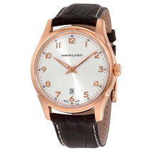 Hamilton Jazzmaster Thinline Silver Dial Brown Leather Men's Watch H38541513