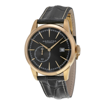 Hamilton Railroad Small Seconds Black Dial Black Leather Men's Watch H40545731