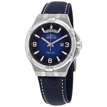 Invicta Objet D Art Quartz Blue Dial Blue Leather Men's Watch 30182