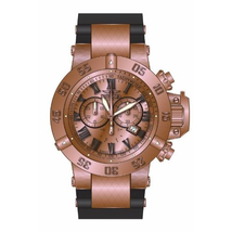 Invicta Subaqua Chronograph Rose Dial Black Silicone Men's Watch 16873