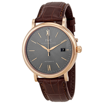 IWC Portofino Automatic Grey Dial Brown Leather Men's Watch IW356511