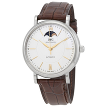 IWC Portofino Moon Phase Automatic Silver Dial Men's Watch IW459401