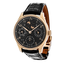 IWC Portugieser Perpetual Calendar Automatic Slate Grey 18 Kt Rose Gold Men's Watch IW503404