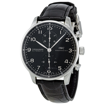 IWC Portuguese Automatic Chronograph Black Dial Men's Watch 3714-47 IW371447