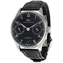 IWC Portuguese Automatic Black Dial Steel Black Men's Watch IW500109