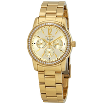 Invicta Angel Multi-Function Champagne Dial Gold-plated Ladies Watch 11770