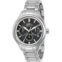 Invicta Angel Quartz Crystal Black Dial Ladies Watch 30955
