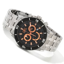 Invicta Black Dial Stainless Steel Chronograph Men's Watch 0389