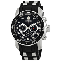 Invicta Pro Diver Chronograph Black Dial Black Polyurethane Men's Watch 21927