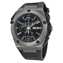 IWC Ingenieur Chronograph Black Dial Black Rubber Men's Watch IW376501