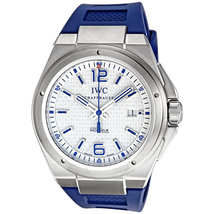 IWC Ingenieur Mission Earth White Dial Blue Rubber Strap Automatic Men's Watch IW323608