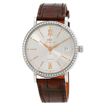 IWC Portofino Automatic Silver Dial Diamond Ladies Watch 4581-03 IW458103