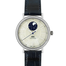 IWC Portofino Mother of Pearl Moonphase Diamond Automatic Unisex Watch 4590-01 IW459001