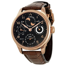 IWC Portuguese Perpetual Calendar Black Dial Men's Watch 5032-02 IW503202
