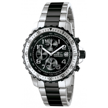 Invicta Specialty Chronograph Black Dial Two-tone Men's Watch 6398
