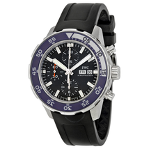 IWC Aquatimer Chronograph Automatic Black Dial Black Rubber Men's Watch 3767-11BLK