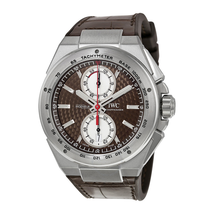 IWC Ingenieur Chronograph Silberpfeil Brown Dial Leather Strap Automatic Men's Watch IW378511