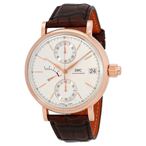 IWC Portofino Monopusher Silver-Plated Dial Chronograph 18K Rose Gold Men's Watch IW515104