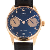 IWC Portuguese Automatic Black Dial Men's Watch IW500121