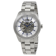Invicta Vintage Mechanical Silver Skeleton  Dial Men's Watch 25758