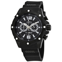 Invicta I-Force Multi-Function Black Dial Black Polyurethane Men's Watch 19662