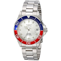 Invicta Pro Diver Automatic Silver Dial Stainless Steel Pepsi Bezel Men's Watch 17041
