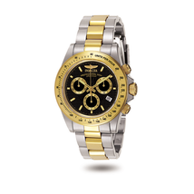 Invicta Speedway Chronograph Black Dial Two-tone Men's Watch 7028