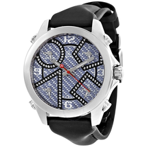 Jacob & Co. Jacob & Co Five time Zone Carbon Fiber Dial Diamond Men's Watch JCM-97DA