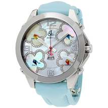 Jacob & Co. Five Time Zone Diamond-Accented Mother of Pearl Dial Unisex Watch JCATH10