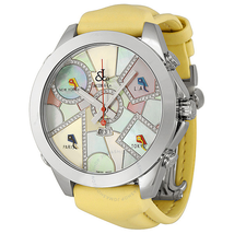 Jacob & Co. Jacob and Company Five Time Zone Diamond Accent Pastel Dial Unisex Watch JC118DA