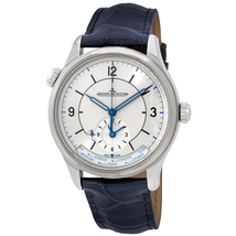 Jaeger LeCoultre Master Geographic Silver Dial Automatic Men's Alligator Leather Watch Q1428530