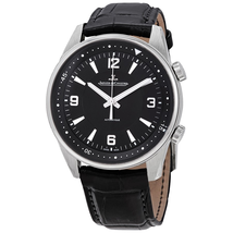 Jaeger LeCoultre Polaris Black Dial Automatic Men's Leather Watch Q9008470