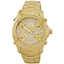 JBW Jet Setter Gold-tone Multiple Time-Zone Diamond Men's Watch JB-6213-A