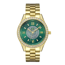 JBW Mondrian Green Diamond Dial 18k Gold Plated Stainless Steel Ladies Watch J6303E