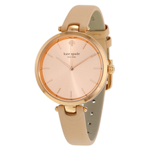 Kate Spade Holland Rose Dial Beige Leather Ladies Watch 1YRU0812