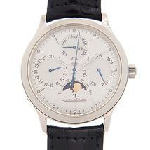 Jaeger LeCoultre Master Ultra Thin Perpetual Automatic Silver Dial Men's Watch Q149842A