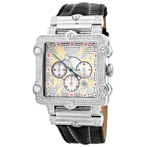 JBW Phantom Silver-tone Chronograph Crystal Dial Silver-tone Steel Diamond Men's Watch JB-6215-238-B