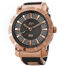 JBW 562 Diamond Black Dial Rose Gold-plated Stainless Steel Men's Watch JB-6225-L