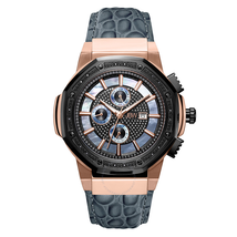 JBW Men's 10 YR Anniversary Saxon 0.16 ctw Diamond & 18K Rose-gold Plated Watch JB-6101L-10C