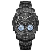 JBW Men's Jet Setter III 1.18 ctw Diamond Black Ion-Plated Stainless Steel Watch J6348D