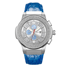 JBW Saxon Crystal Silver Dial Men's Watch JB-6101L-G