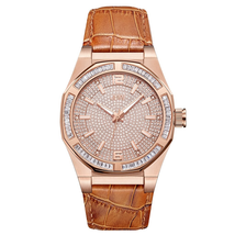 JBW Apollo Crystal Pave Tan Leather Men's Watch J6350D
