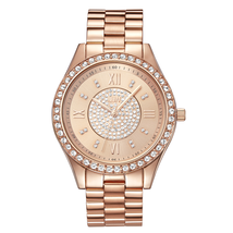 JBW Mondrian Rose Gold-tone Diamond Dial 18k Rose Gold Plated Stainless Steel Ladies Watch J6303C