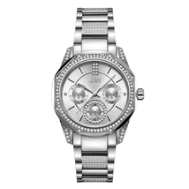 JBW Quartz Diamond Crystal Silver Dial Ladies Watch J6369E