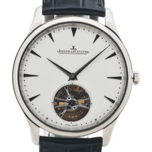 Jaeger LeCoultre Master Ultra Thin Tourbillon Silver Dial 8K White Gold Men's Watch Q1323420